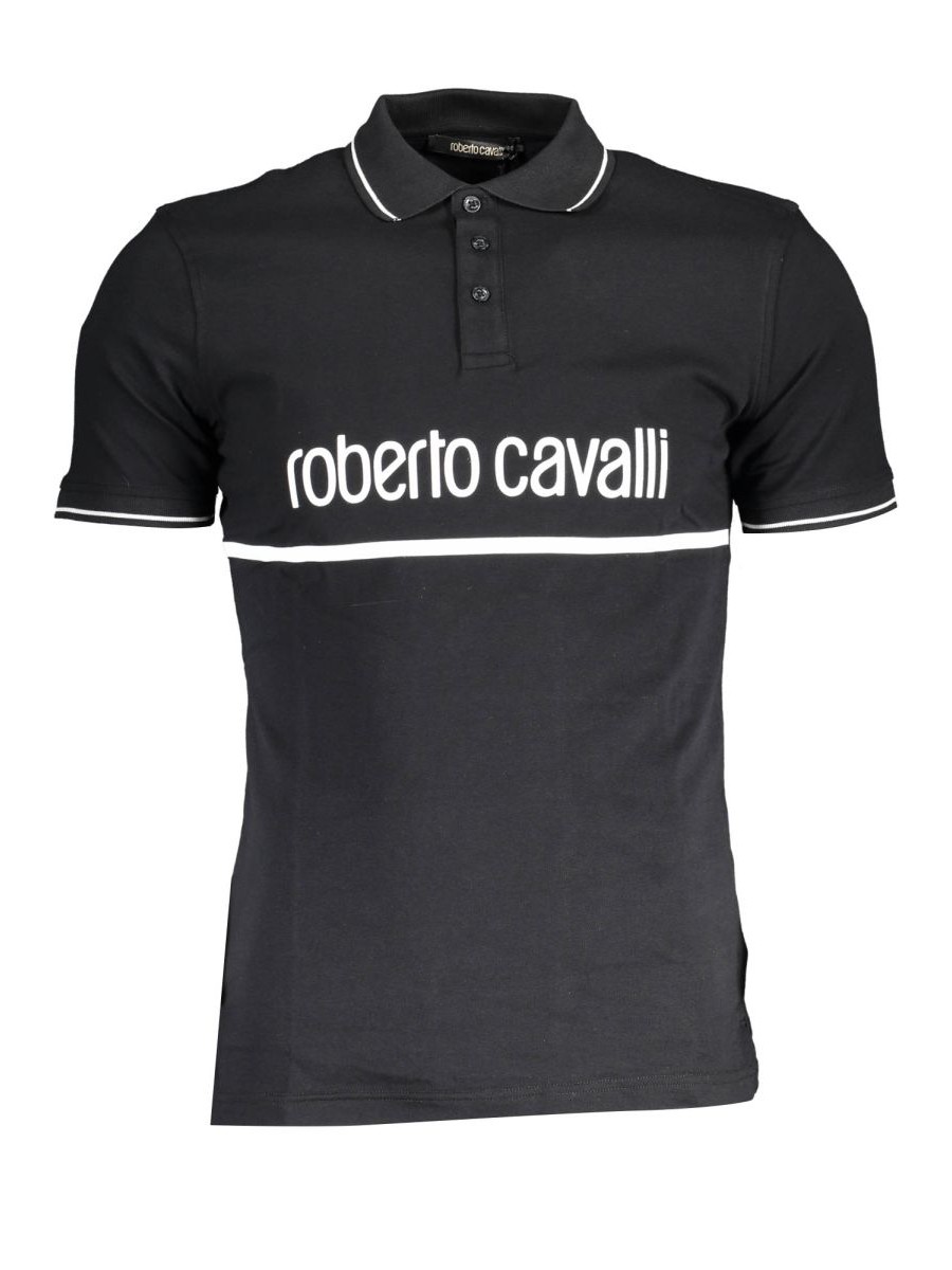 Pánske polo tričko ROBERTO CAVALLI Black