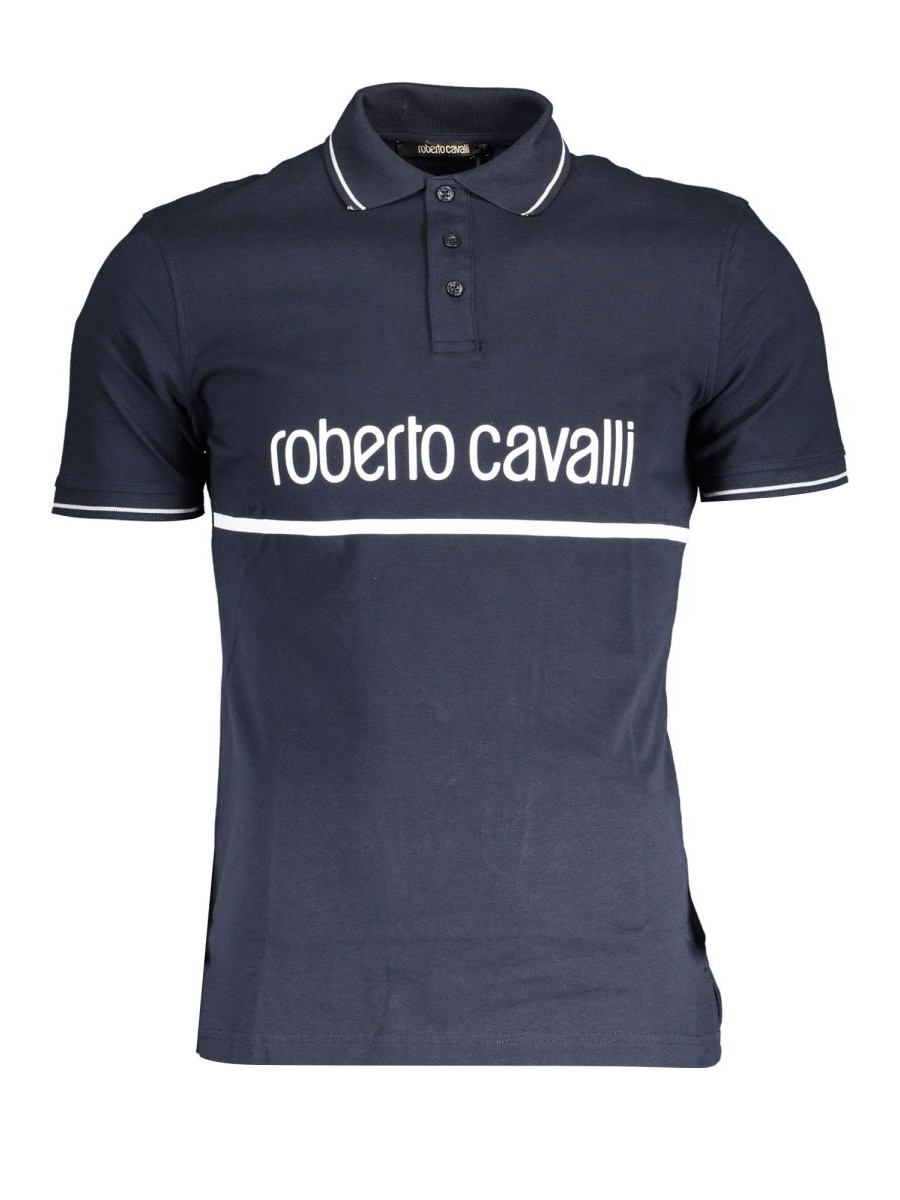 Pánske polo tričko ROBERTO CAVALLI Dark Blue